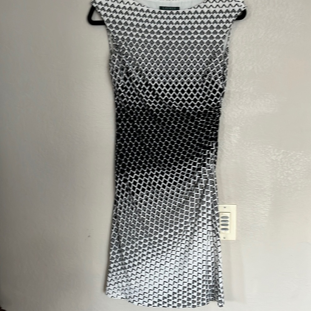 Flattering black and white dress by Ralph Lauren